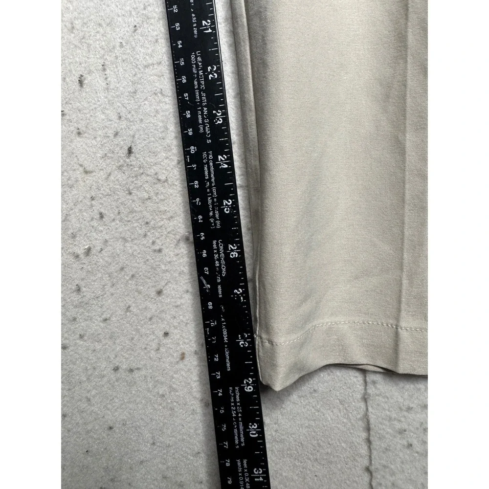 Greg Norman Mens 40x30 Performance Golf Pants Beige Stretch Flat Front Trousers